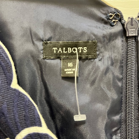 Talbots blue and white Dress size 16 - Picture 3 of 6